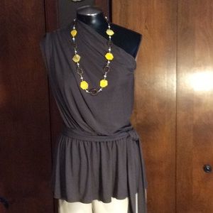 St. John Couture One Shoulder Toga Style Top Sz 6